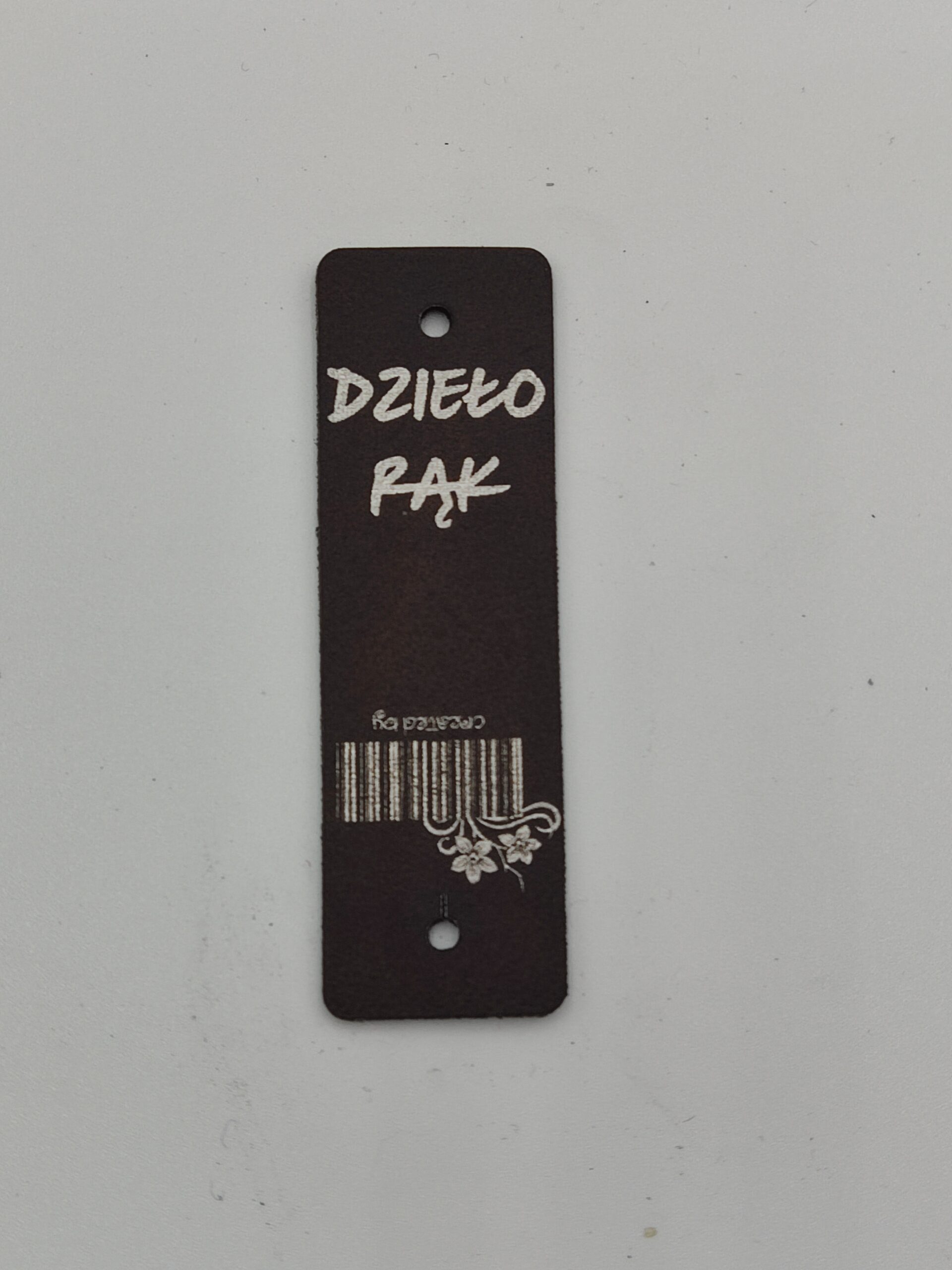 5x Metka z nitem - "Dzieło rąk"