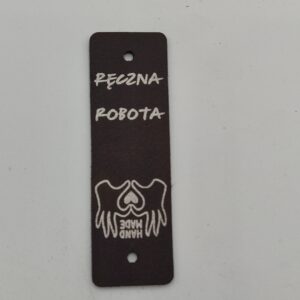 5x Metka z nitem - "Ręczna robota / Hand made"