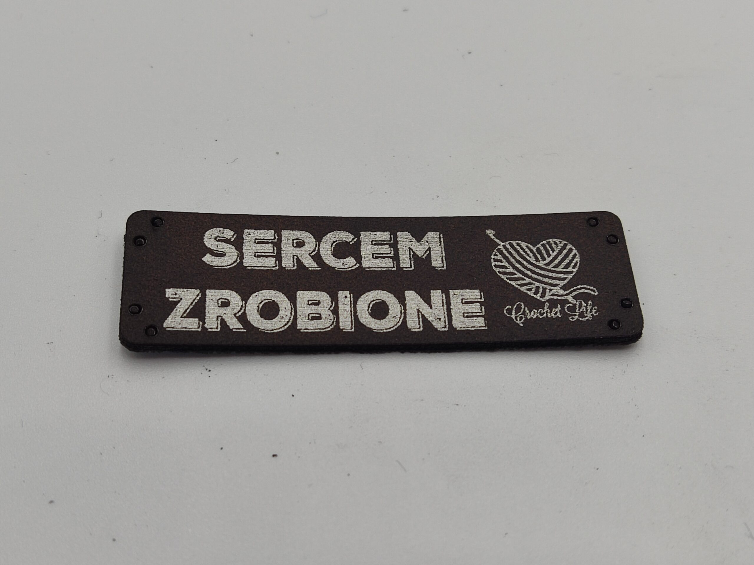 5x Metka przyszywana "Sercem zrobione"